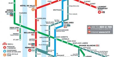 Lyon Francuska karta podzemne željeznice